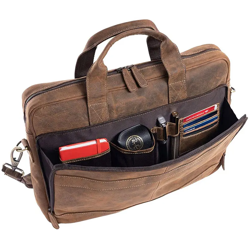 China 18-inch Laptop Leather Laptop Bag Messenger Bag Manufacturer, Manufacturers