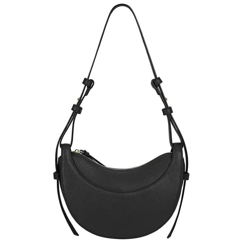 China Half Moon Bag Leather Crossbody Bag Women Saddle Bag Handbag Manufacturer, Factory