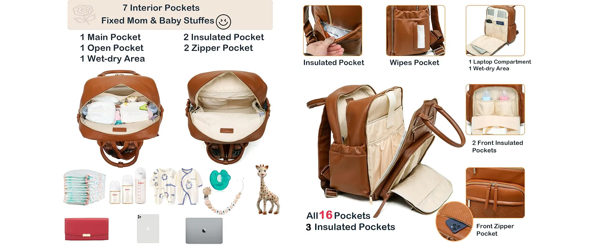 Versatile Use Diaper Bag Backpack