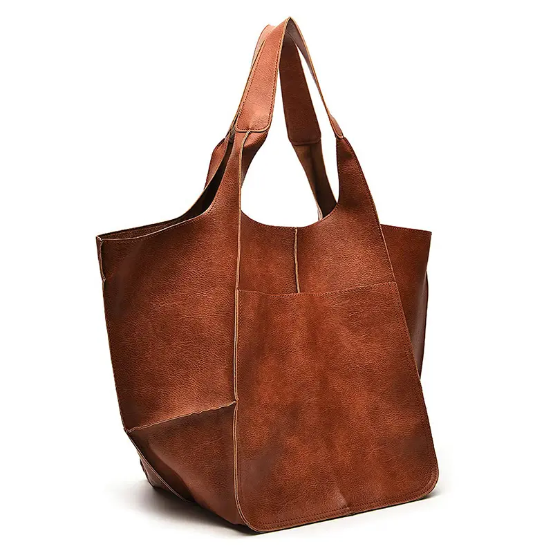 Wholesale Ladies Hobo Bag Large Capacity Tote Bag Vintage Soft Leather Shoulder Handbag Factory, Factories