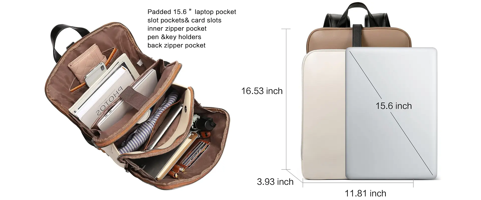 Leather Backpack Organization