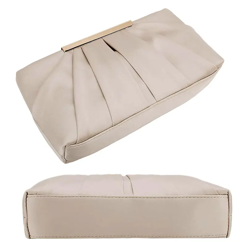 Wholesale Clutch Bag Evening Bag Pleated Satin Handbag Simple Classic Women's Wallet Manufacturers, Supplier