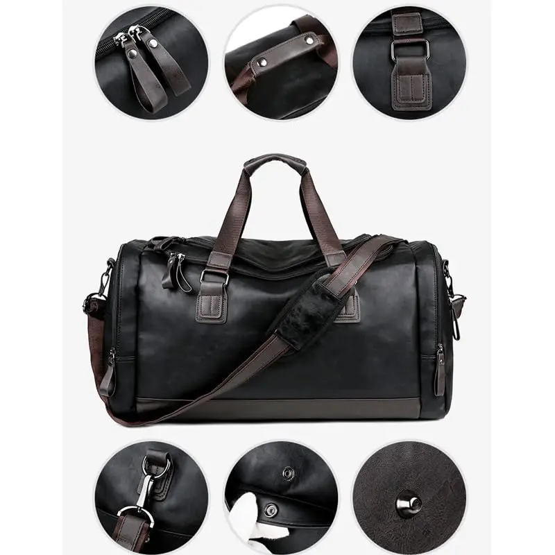 China Leather Travel Duffle Bags Mens Weekender Bags Luggage Bags Manufacturers, Suppliers