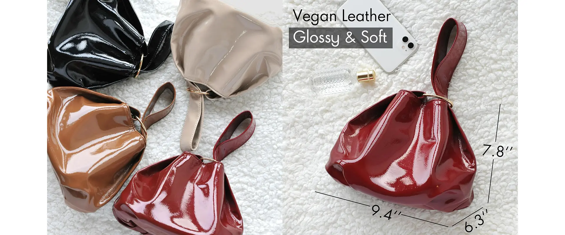 Stylish Patent Leather Clutch