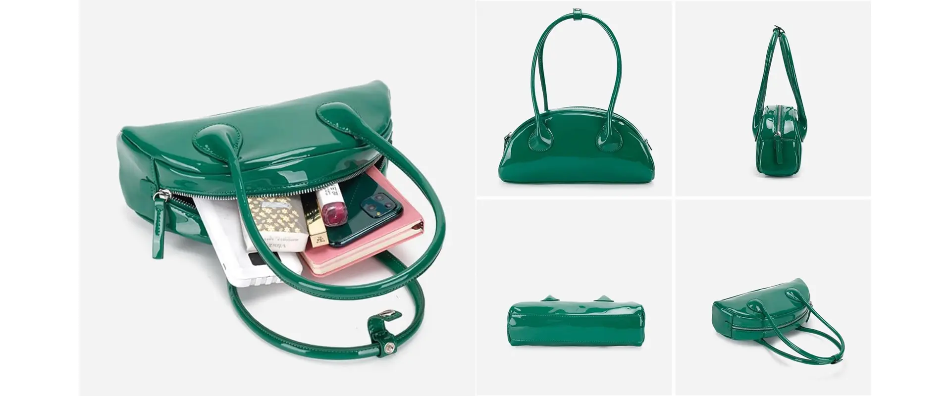 Elegant Small Tote Bag Patent Leather