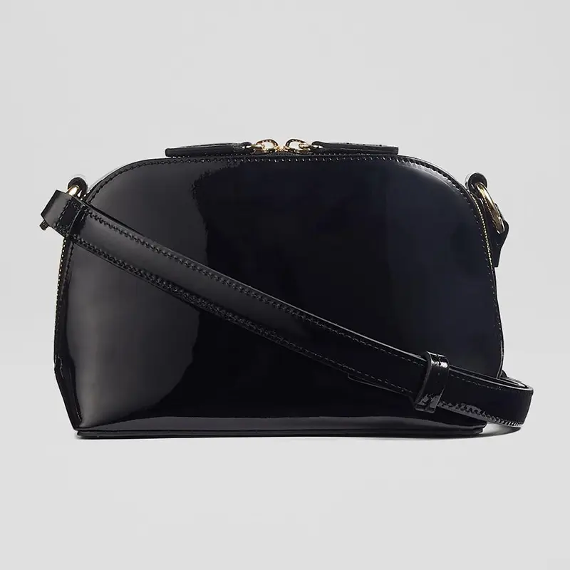 China Black Patent Leather Cross-Body Bag Manufacturer, Factories