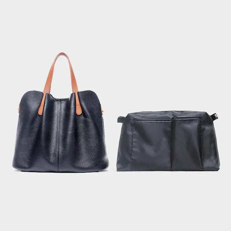 Wholesale Soft Cowhide Leather Tote Bags with Shoulder Bags Manufacturer, Supplier