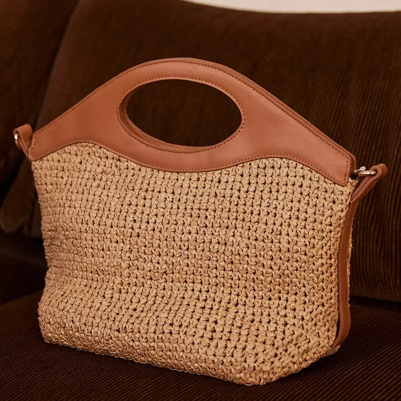 China Woven Paper Cross Body Bag Beach Vacation Straw Bags Factory, Supplier