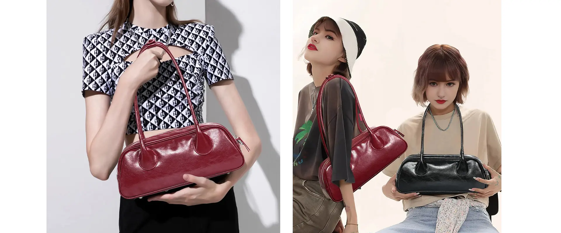 Elegant leather bag for women