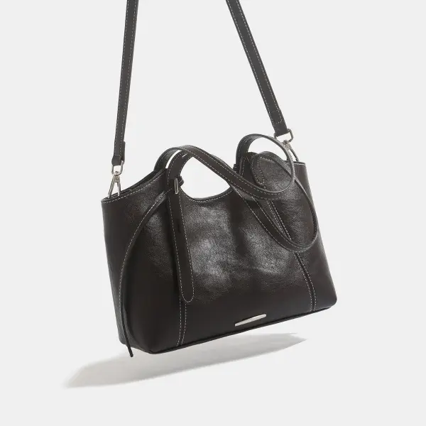China Hot Sale Women's Luxury Genuine Leather Waterproof Foldable Handbag for Daily Business Travel Use Manufacturer, Supplier