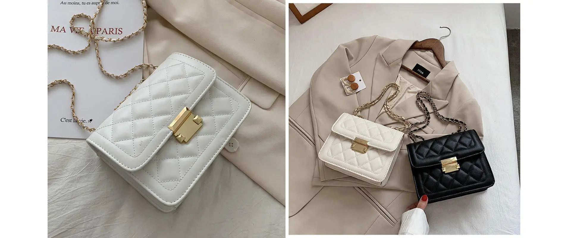 Quilted Leather Bag Detail 3