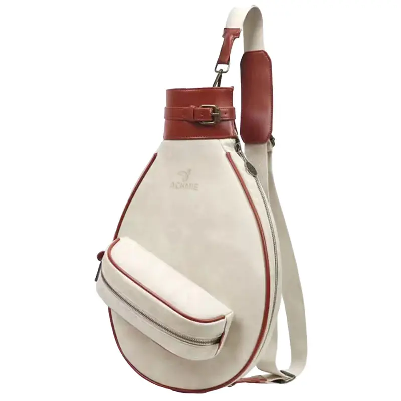 China Vintage Sports Bag Leather Paddle Bag Tennis Racket Bag Manufacturer, Manufacturers