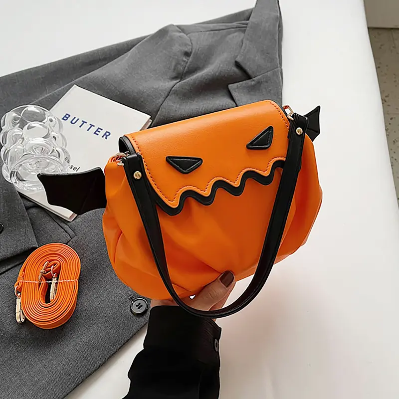 China Halloween Pumpkin Women's Shoulder Bag Leather Crossbody Bag Manufacturers, Supplier