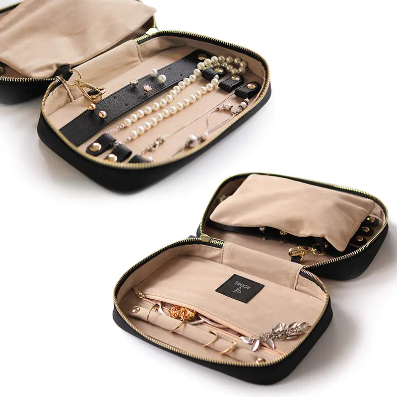 China Full Grain Leather Jewelry Travel Case Factory, Factories