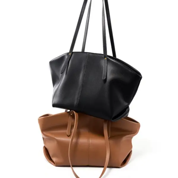 China Genuine Leather Tote Bag for Women – Large Capacity Daily Shoulder Bag Factory, Supplier
