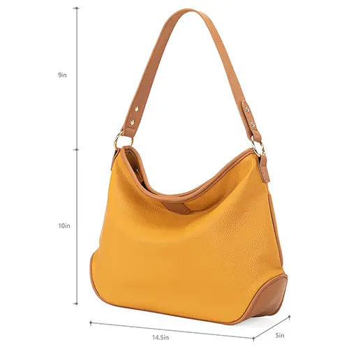 Simple and classic vegan leather hobo shoulder bag