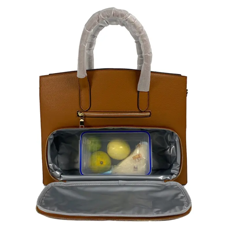Wholesale Women's Vegan Leather Shoulder Bag with Food Compartment Bag Factory, Supplier