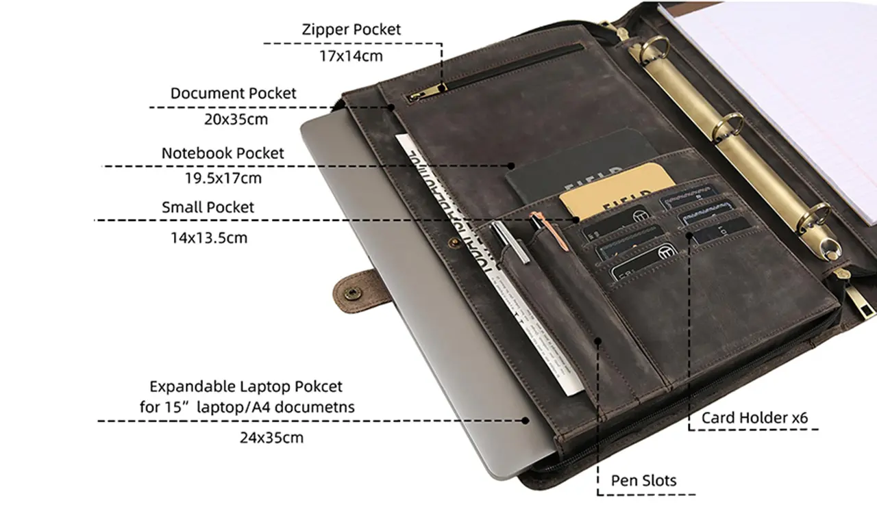 Leather Padfolio Details
