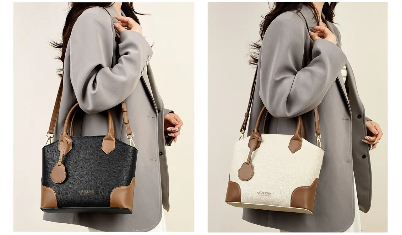High-quality PU leather handbag overview