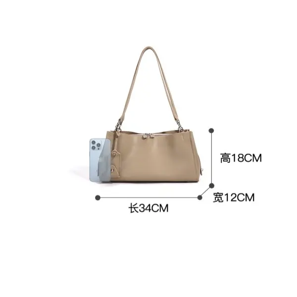 Wholesale Hot Sale Luxury Fashion Designer Button Closure Waterproof Genuine Leather Casual Hasp Shape 1-1.9L Large Capacity Handbag Manufacturers, Suppliers