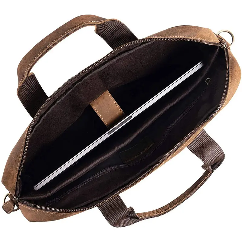 China 18-inch Laptop Leather Laptop Bag Messenger Bag Manufacturer, Manufacturers