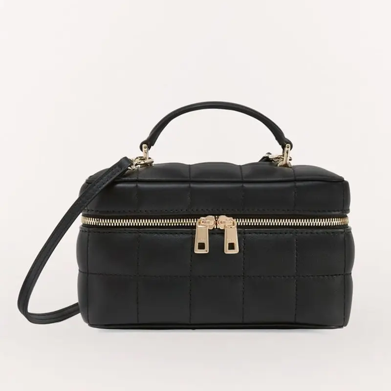 China Top Layer Cowhide Women's Cosmetic Bag Cowhide Handbag Messenger Bag Box Bag Manufacturer, Manufacturers