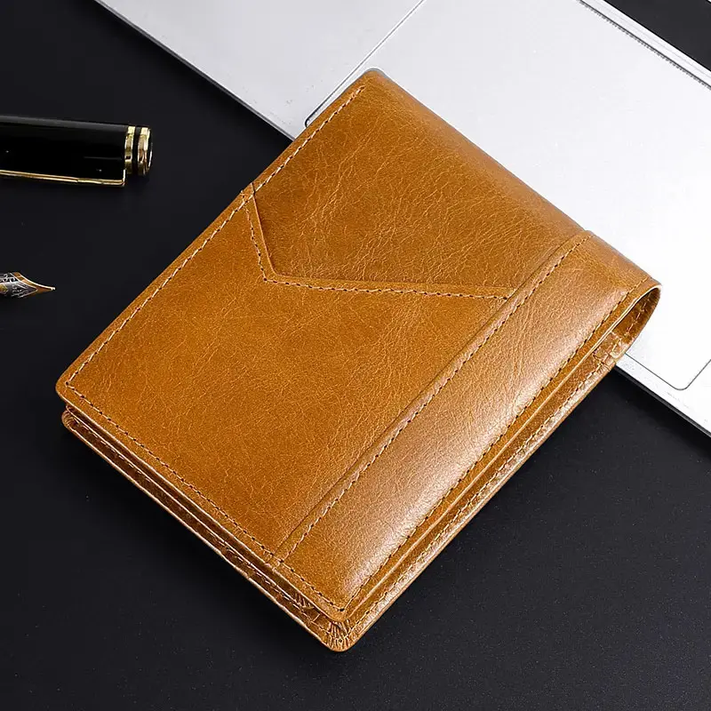 China Short Leather Wallet Bifold Men's Wallet Factory, Supplier