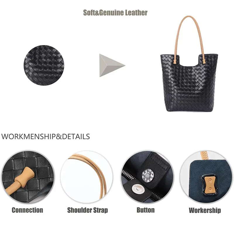 China Cowhide Women's Woven Shoulder Bag Tote Bag Factory, Factories