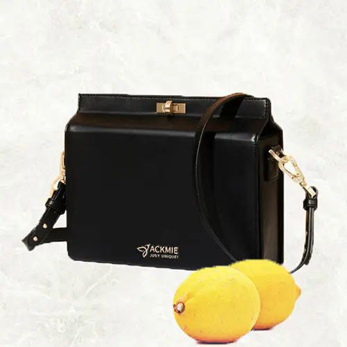 Vegan PU leather lunch bag design and details