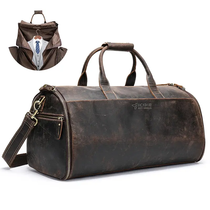 Wholesale Genuine Leather Suit Luggage Bag With Shoe Compartment Manufacturer, Factory