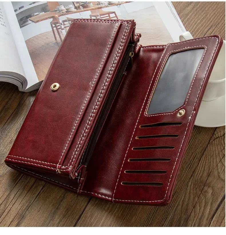 China PU Leather Women's Wallet Women's Leather Clutch Bag Factories, Supplier