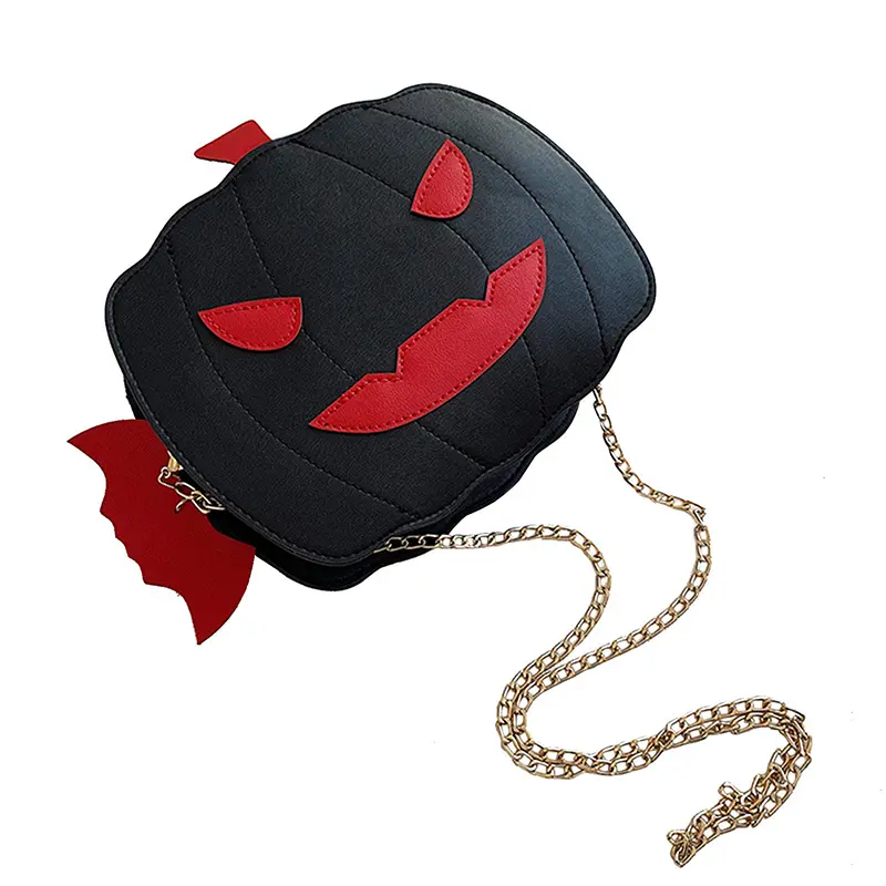 Wholesale Women's Pumpkin Shoulder Bag Halloween Leather Chain Bag Manufacturer, Manufacturers