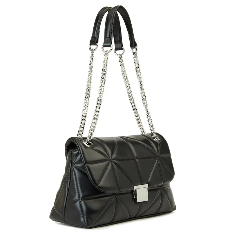 Wholesale Ladies Vegan Leather Shoulder Bag Quilted Handbag Factories, Supplier