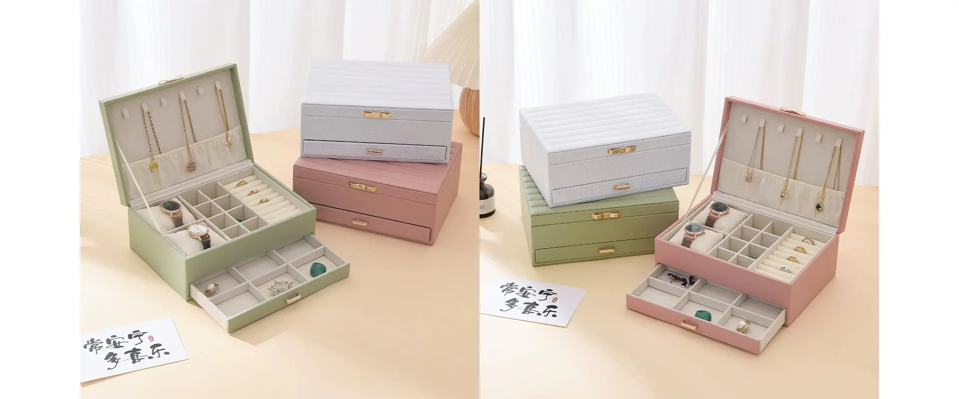 Exquisite Internal Structure of Jewelry Storage Box
