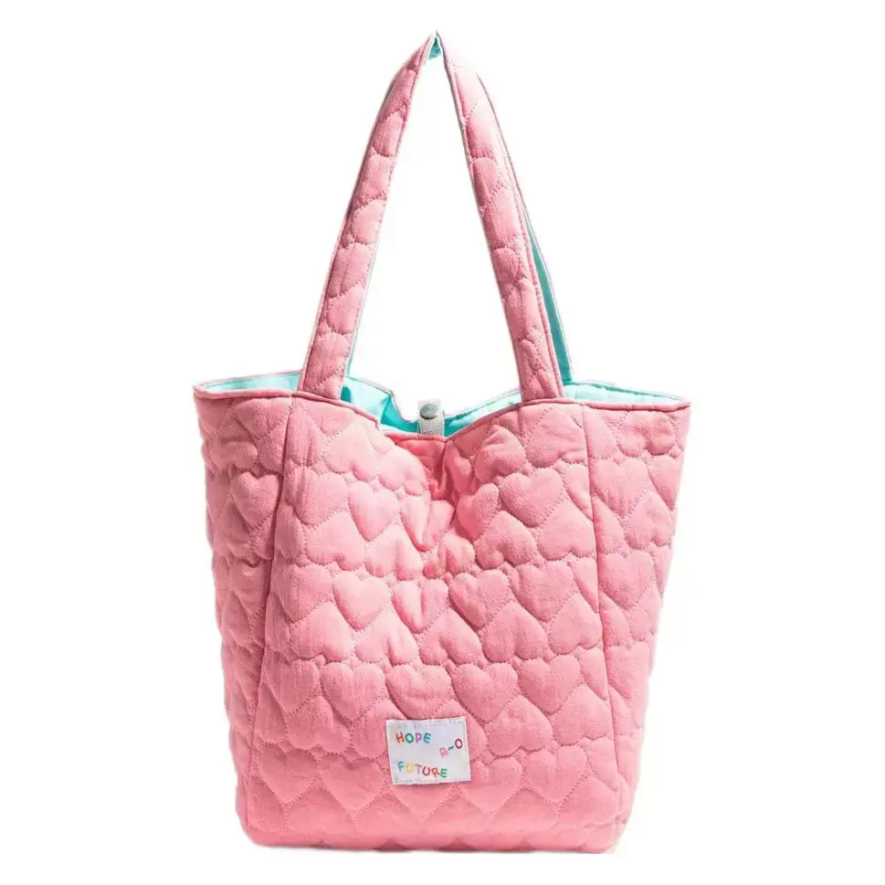 China Candy Color Contrast Tote Quilted Reversible Tote Factories, Supplier