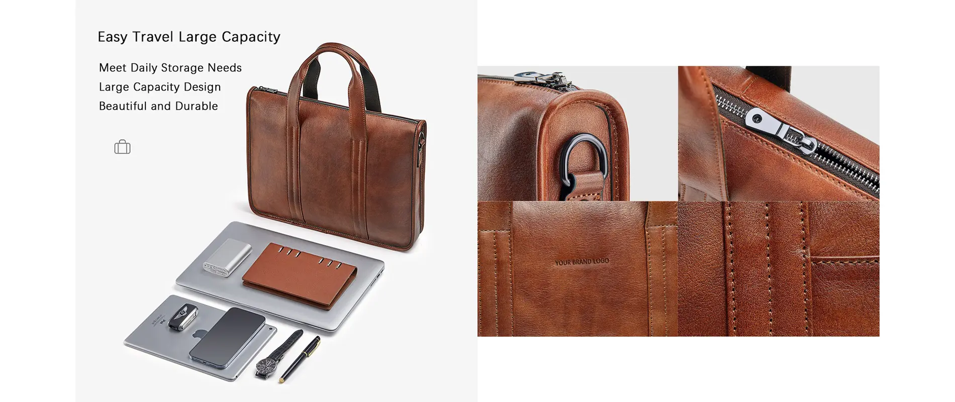 Genuine Cowhide Briefcase View 2