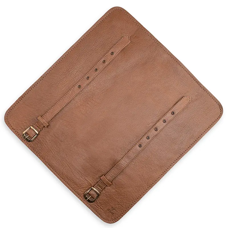 China Knife Roll Bag Genuine Leather Chef Knife Bag 7 Slots Suppliers, Supplier