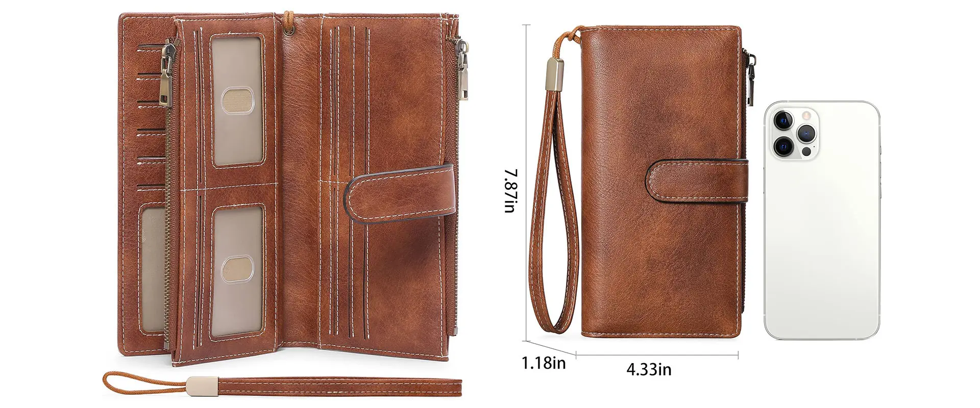 Vintage Wallet Open Layout View