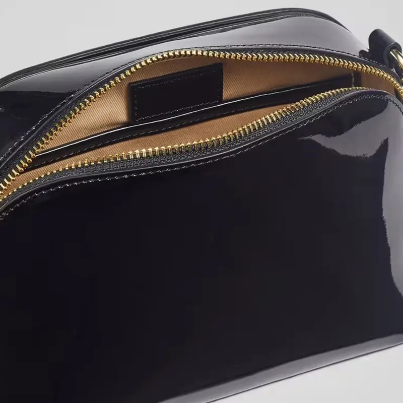 China Black Patent Leather Cross-Body Bag Manufacturer, Factories