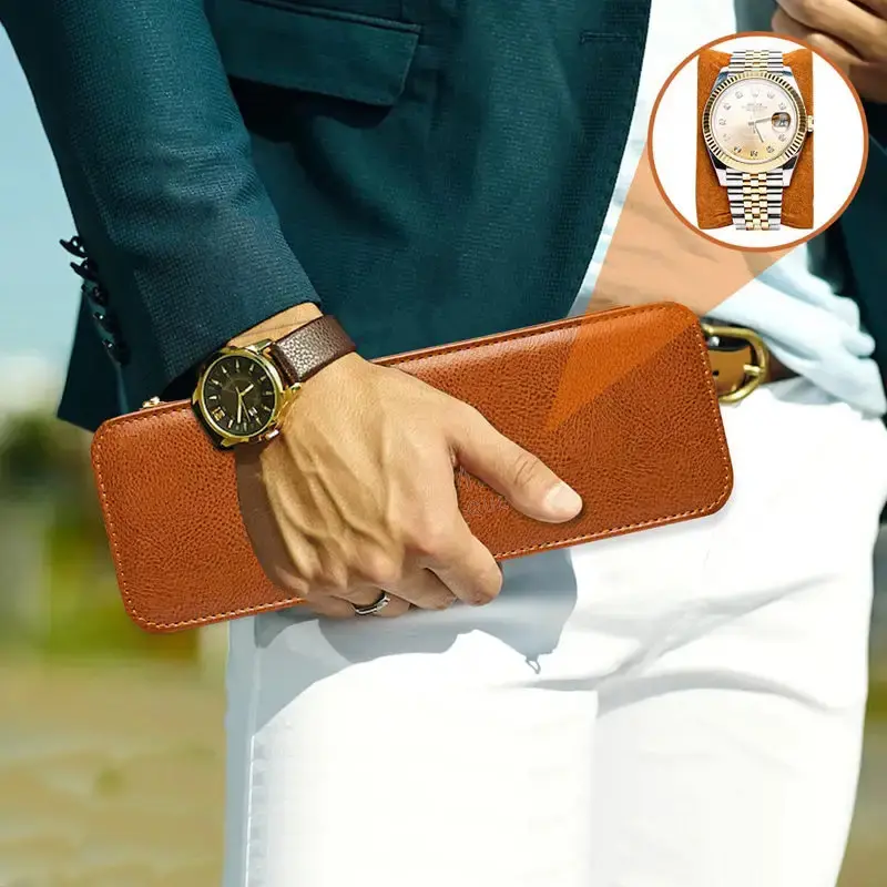 Wholesale PU Leather Watch Case 5 Slot Watch Box Manufacturer, Factory