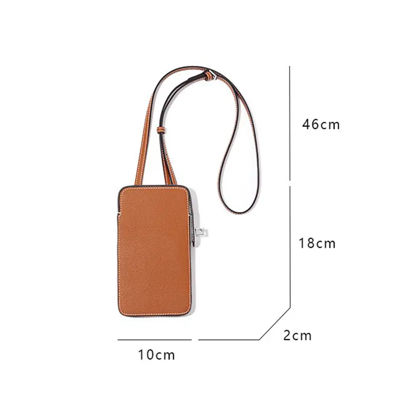 China Lock Buckle Phone Bag Solid Color Genuine Leather Mini Bag Factory, Suppliers