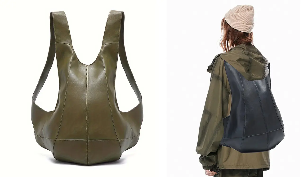 PU Leather Cycling Bag Front View