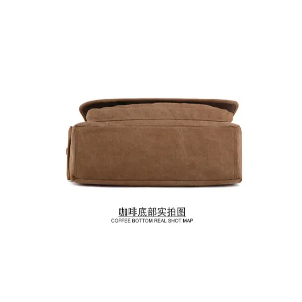 Wholesale Customizable Waterproof Large Modern Slim Simple Work Laptop Briefcase with Crossbody Carrying System Canvas Handle Manufacturer, Factory
