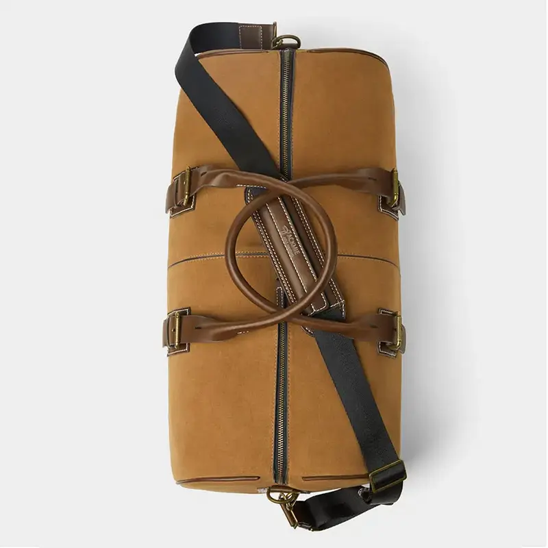 Wholesale Custom Genuine Real Suede Leather Duffle Travel Bag Factory, Supplier