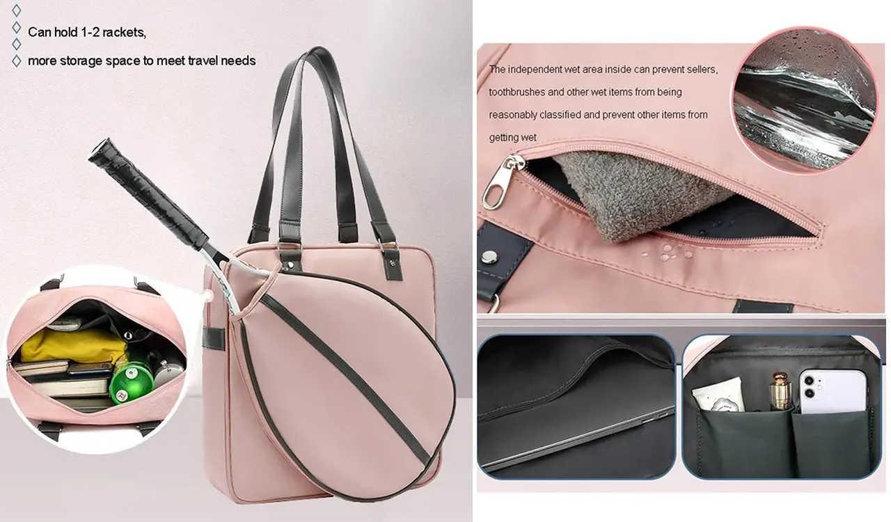 Durable Water-Resistant Tennis Bag Features