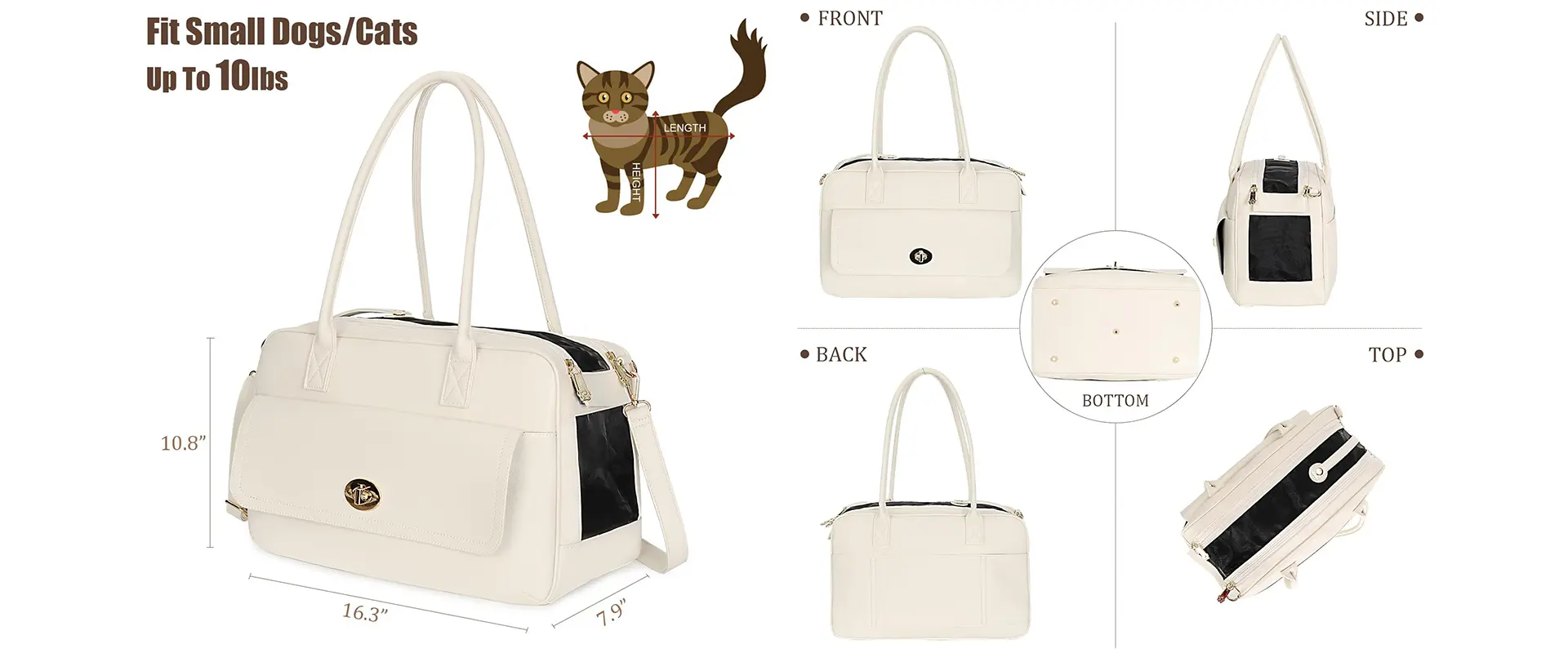 Fashion Soft-Sided Carrier for Small Dogs & Puppies