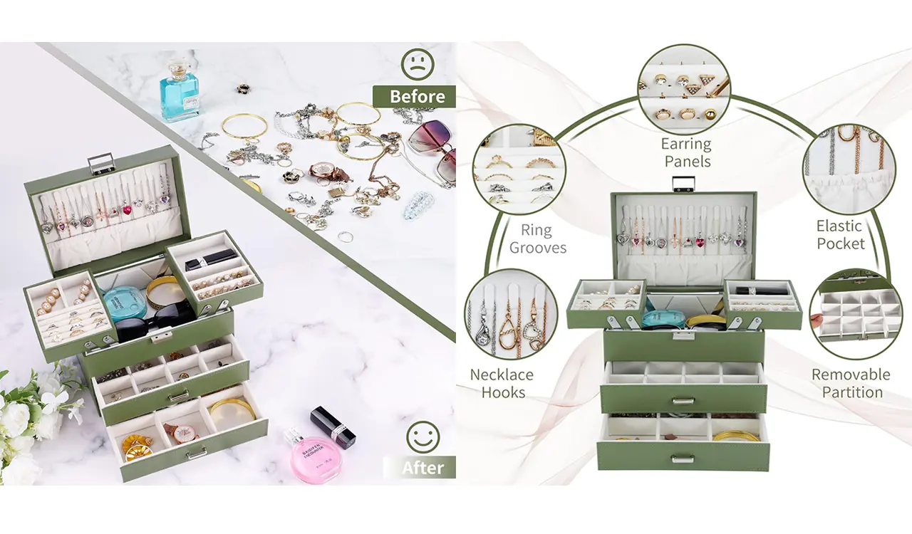 Space-Saving Elegant Jewelry Storage Design