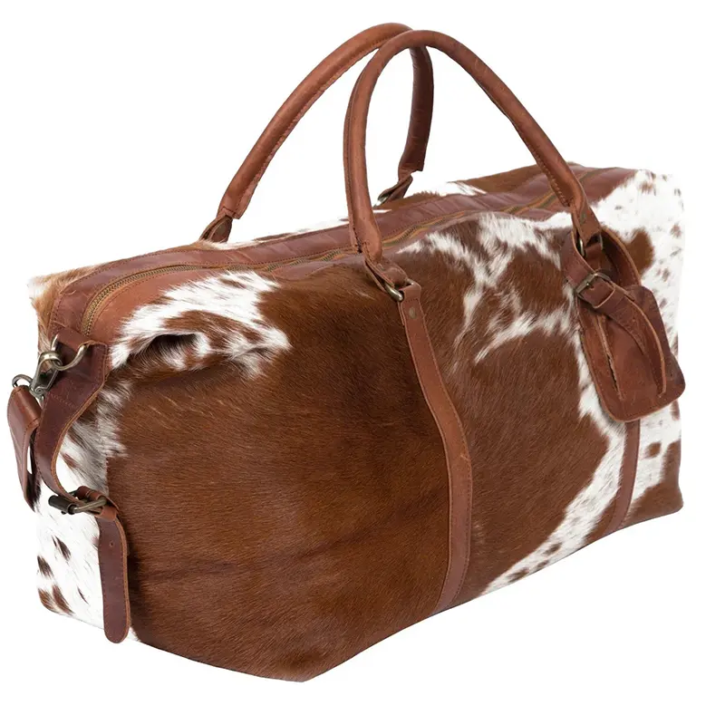 China Pony Hair Luggage Bag Cowhide Duffle Bag Manufacturer, Suppliers