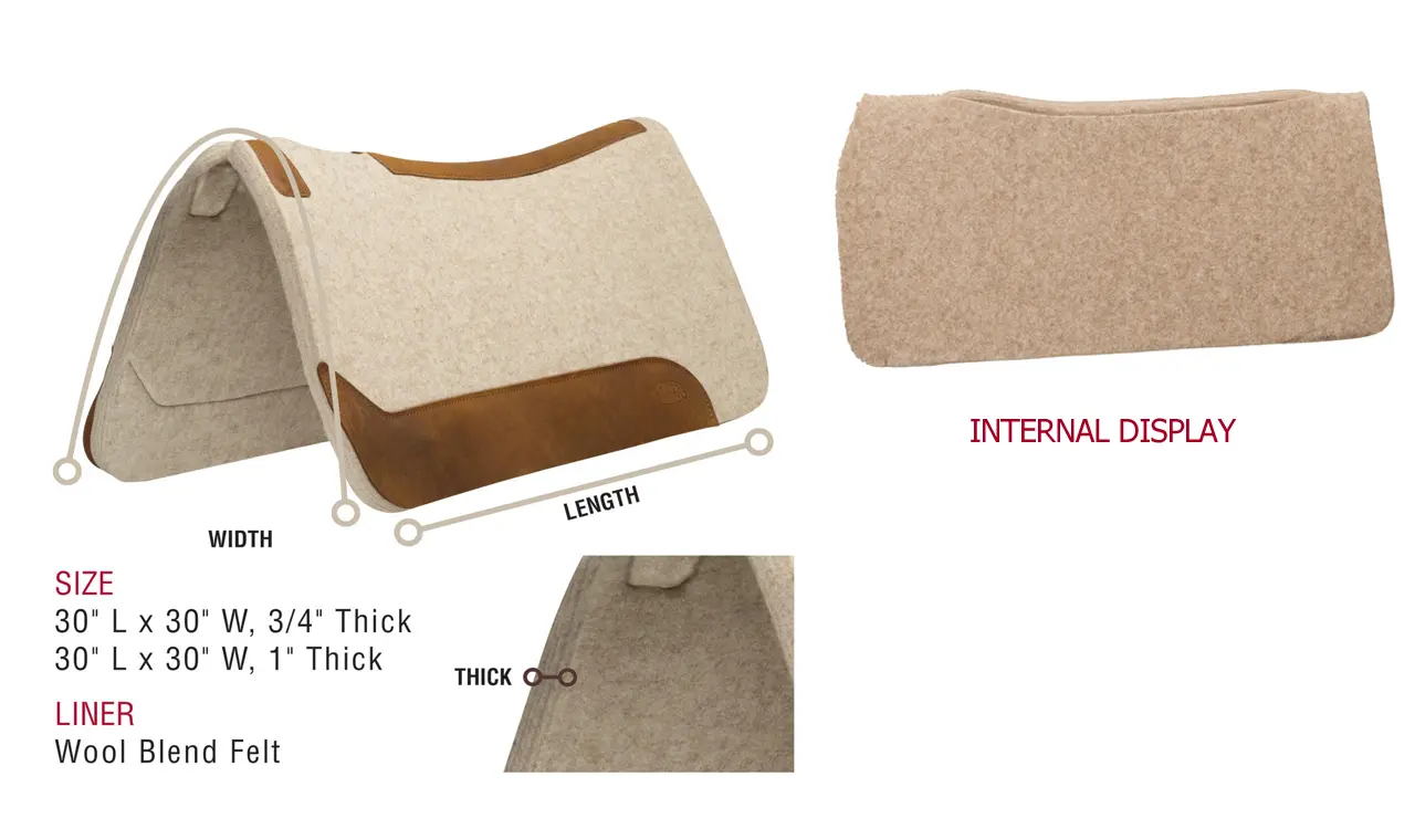 Wool Blend Saddle Pad Details