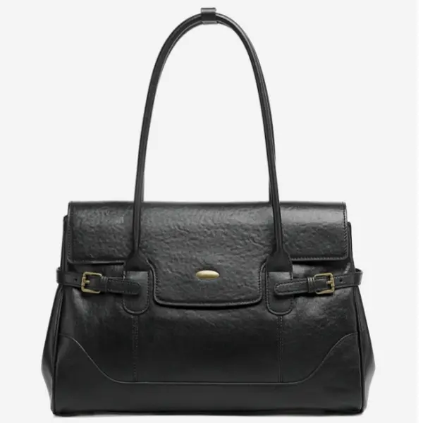 China Top Grain Leather Large Capacity Tote Bag Genuine Leather Vintage Commuter Handbag Fashion Shoulder Underarm Tote Bag Manufacturers, Factories